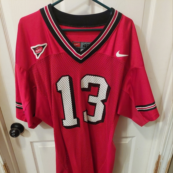 Nike Shirts Authentic University Of Football Jersey Red And